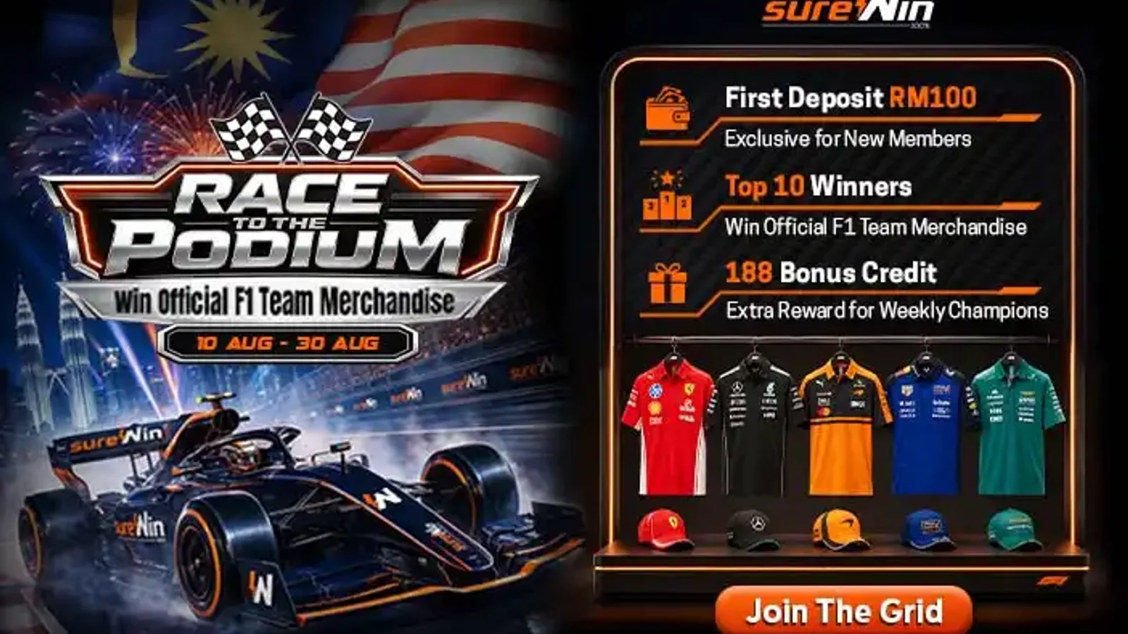 surewin promotions and Malaysia race-to-win campaign visual