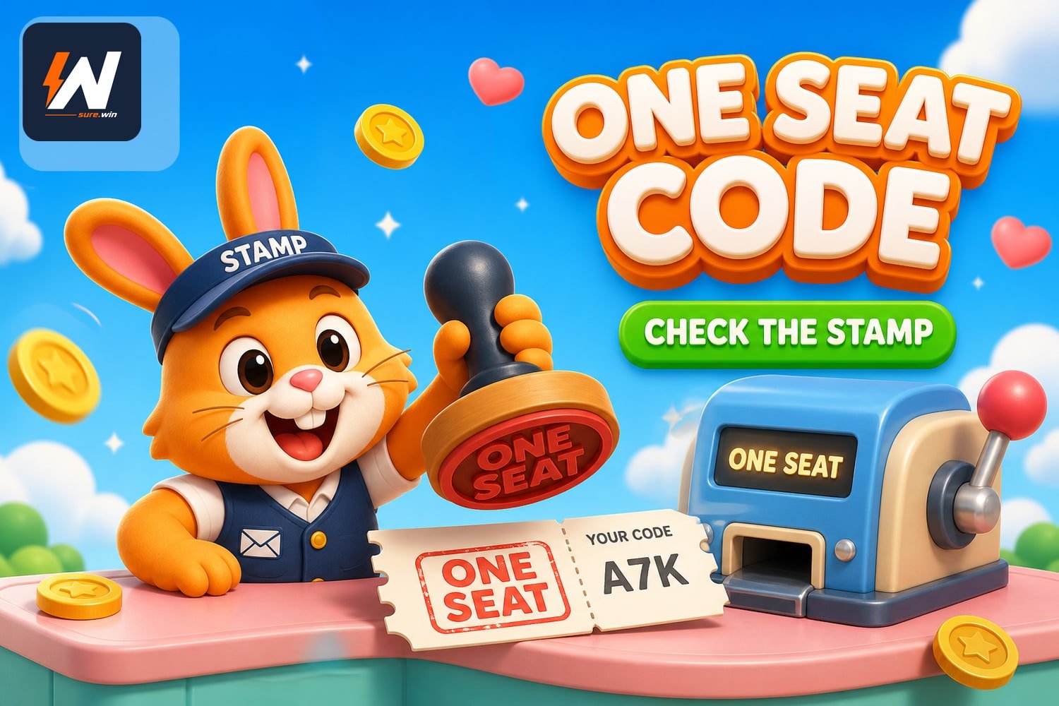 sureWin Promotions Malaysia one-seat promo code stamp